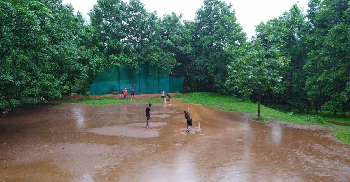 ICC shares photo of cricket in rain at Nilambur ICC shares photo of cricket in rain at Nilambur