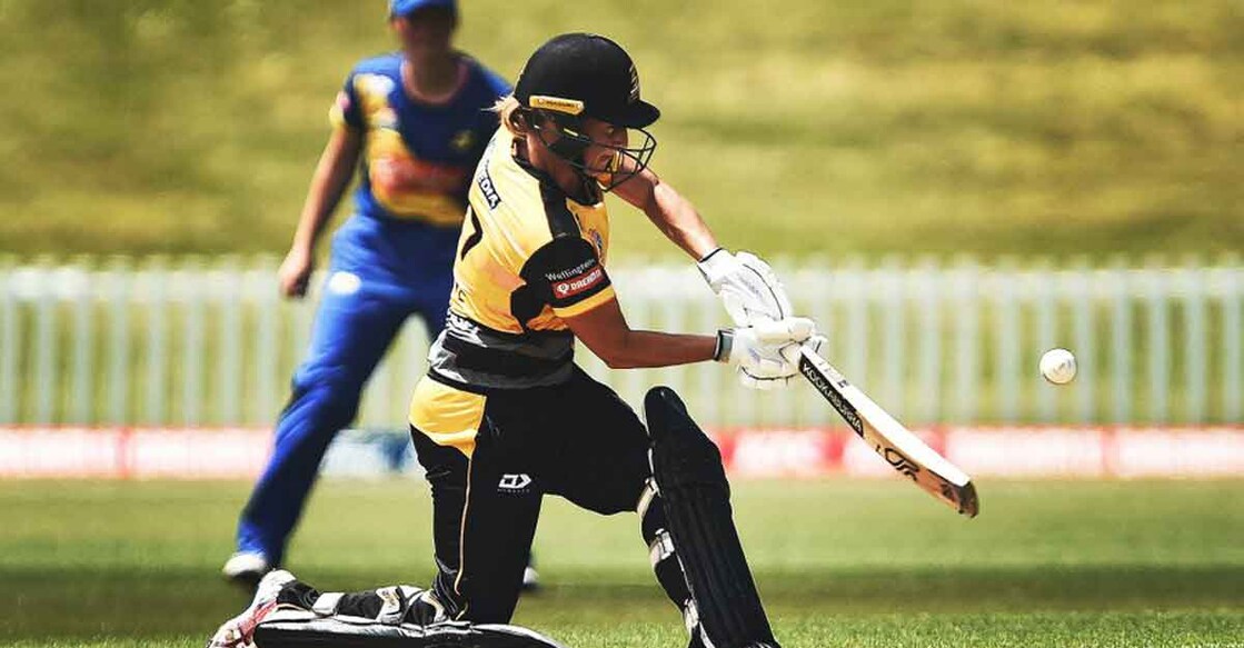 Sophie Devine hit nine sixes and nine fours in her innings of 108 not out. Photo: Twitter/ICC 