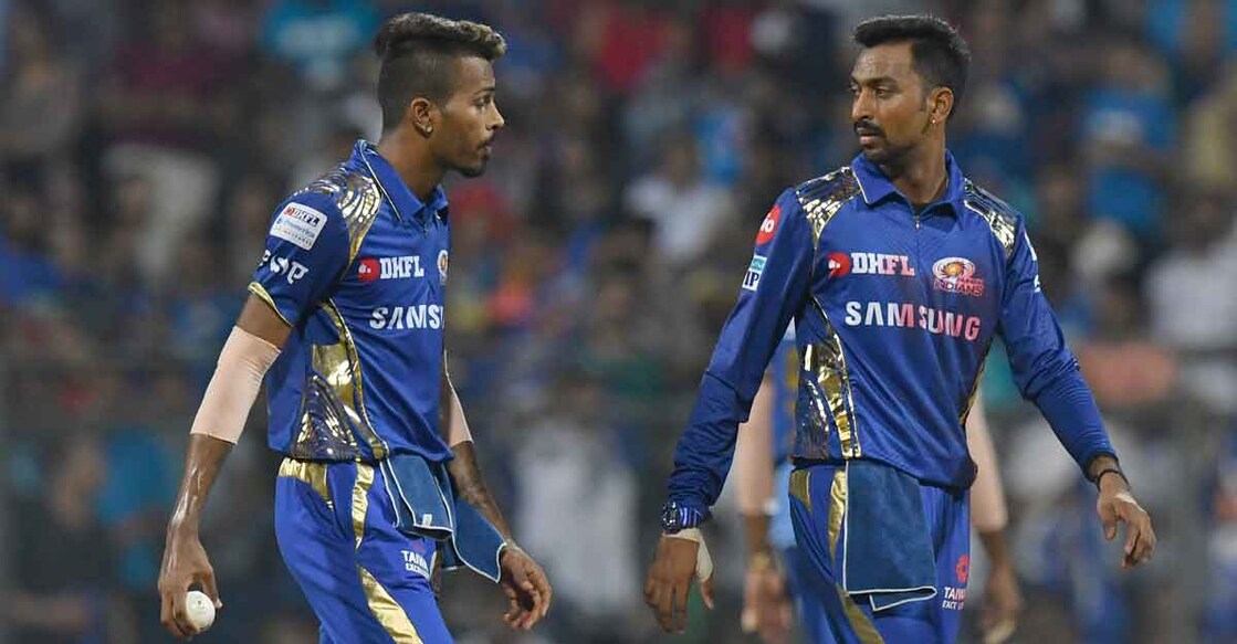 Hardik Pandya, left, and Krunal Pandya. File photo: AFP