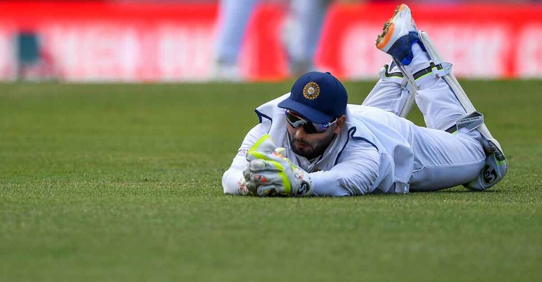 Rishabh Pant drops Will Pucovski off Mohammed Siraj's bowling. Photo: ISL