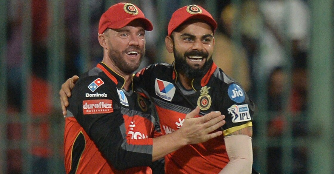 Two of RCB's biggest superstars - AB de Villiers and Virat Kohli. File photo: AFP