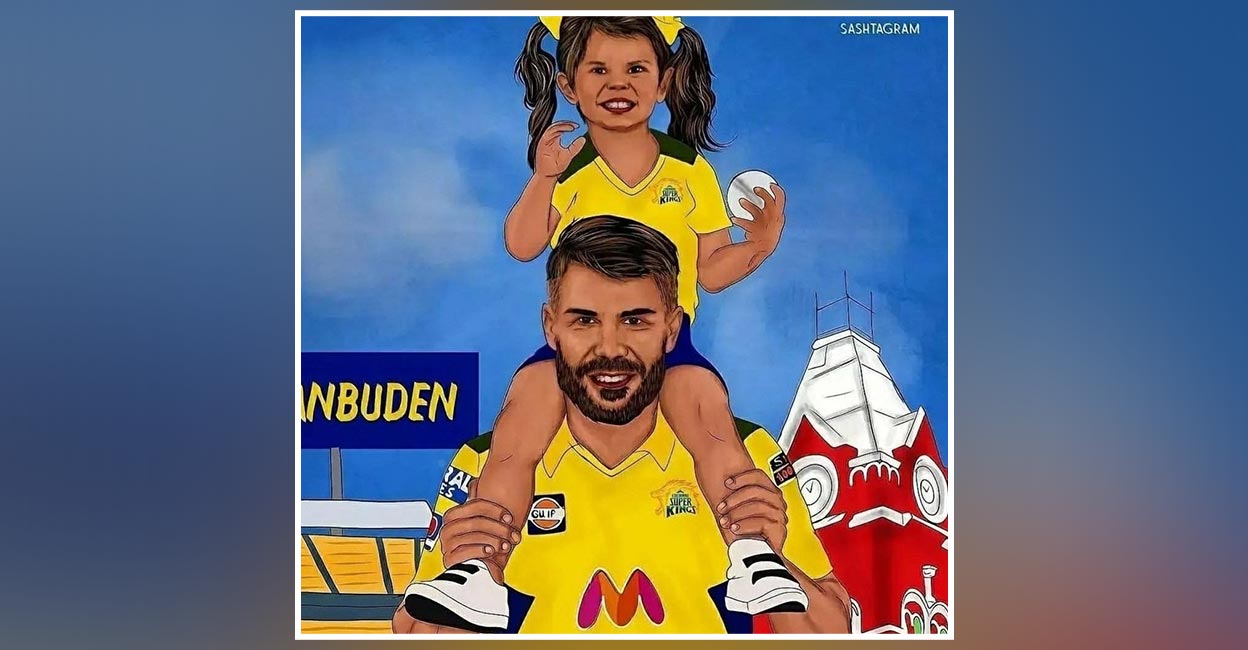 IPL 2021 final: Little girl makes Warner pick CSK