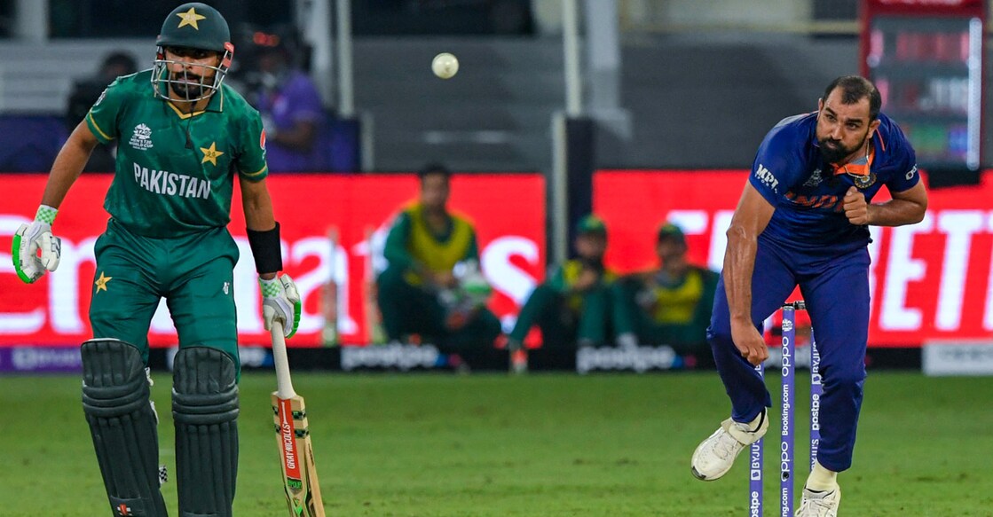 Mohammed Shami had a forgettable night against Pakistan. Photo: AFP