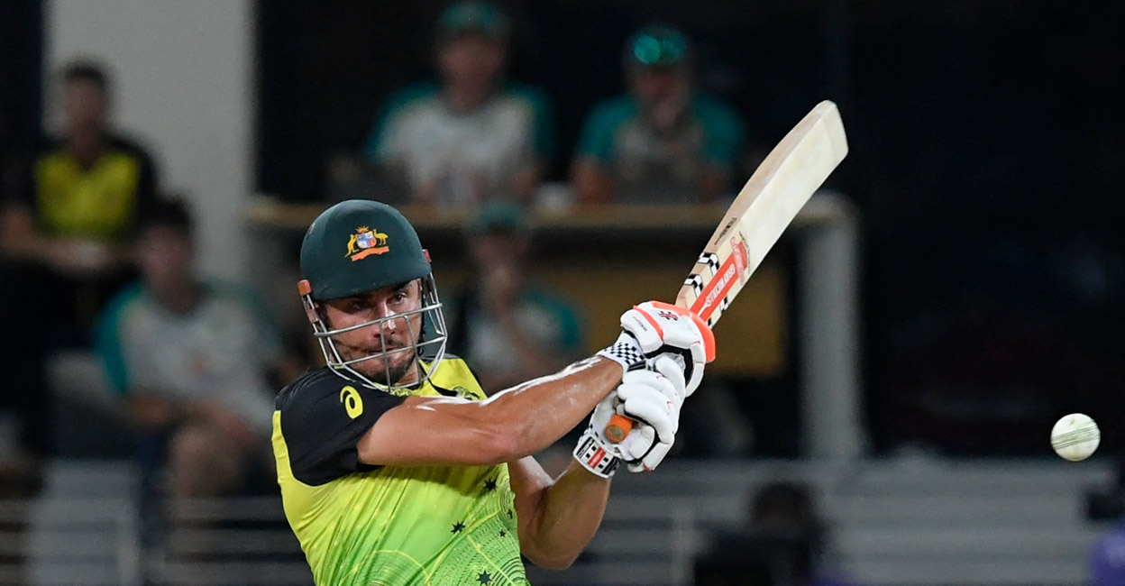 Marcus Stoinis in action against Pakistan. Photo: AFP