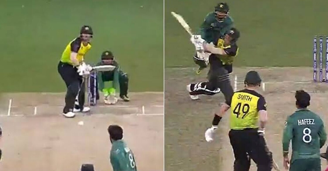 David Warner pounced on a two-bounce ball to hit a six. Photo: IANS