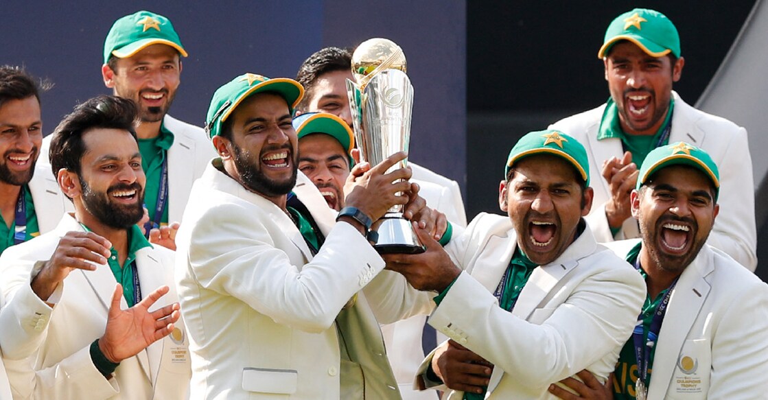 Pakistan won the last edition of the ICC Champions Trophy in 2017. File photo: AFP