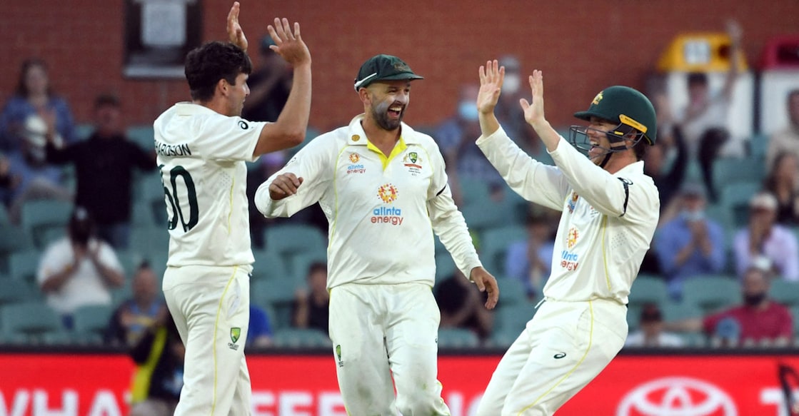 Australia Australian players elebrates the wicket of Jos Buttler. Photo: Reuters/Morgan Sette