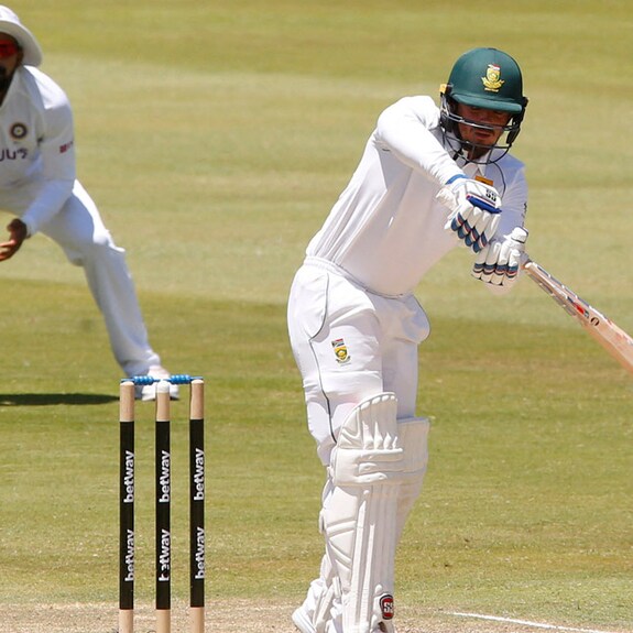 Quinton de Kock Quinton de Kock in action during the first Test against India. Photo: Reuters/Rogan Ward