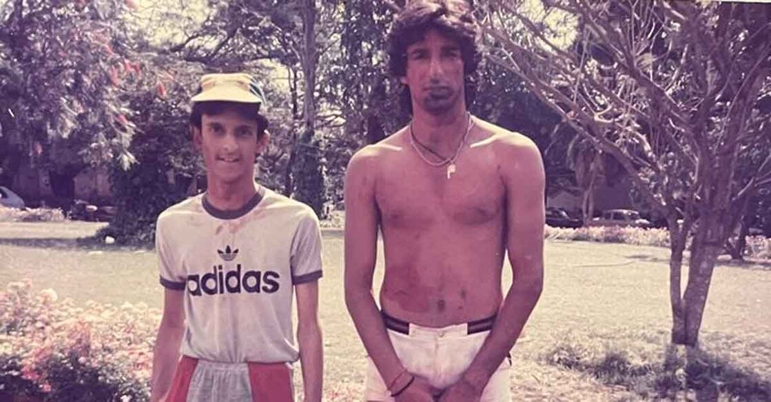 Gautam Bhimani with Wasim Akram