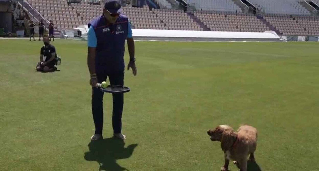 Shastri gives 'fielding classes' to Southampton curator's dog