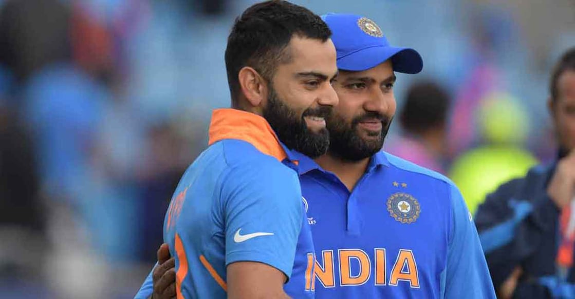 Virat Kohli with his deputy Rohit Sharma. File photo: AFP