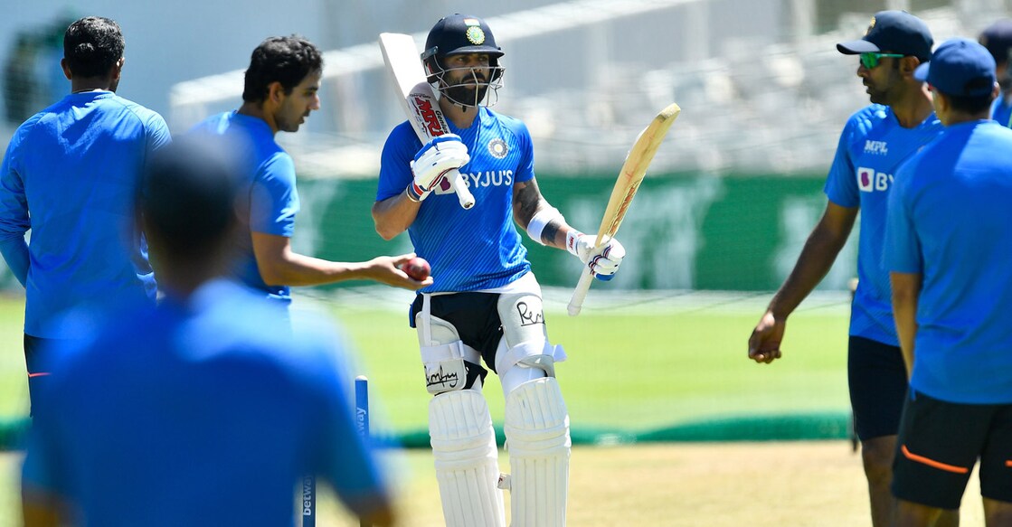 Virat Kohli had nets with the rest of the team at Newlands on Sunday. Photo: Twitter/BCCI 