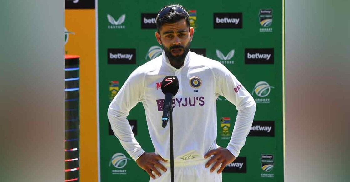 India's captain Virat Kohli speaks after South Africa won the third Test match at Newlands stadium in Cape Town on Friday. Photo: AFP