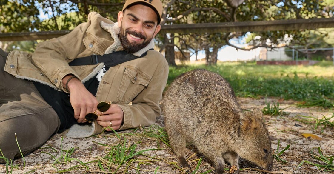 Virat Kohli enjoying the trip to Rottnest Island. Photo: Twitter@BCCI