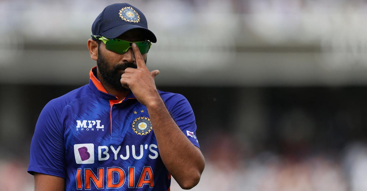 Mohammed Shami is a wicket-taker. File photo: AFP/Adrian Dennis