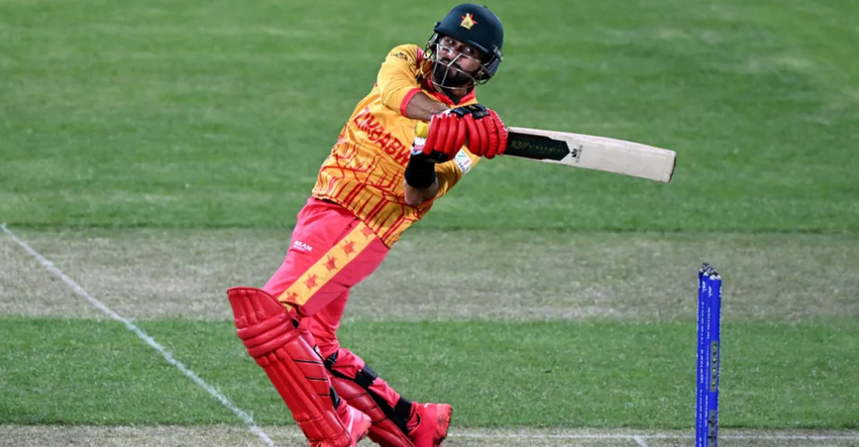 Sikandar Raza smashed 82 off 48 balls. Photo: Twitter/@T20WorldCup