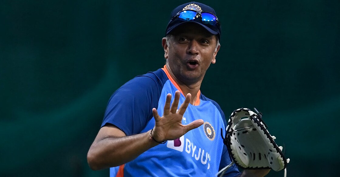 Indian head coach Rahul Dravid. File photo: AFP/Sajjad Hussain 
