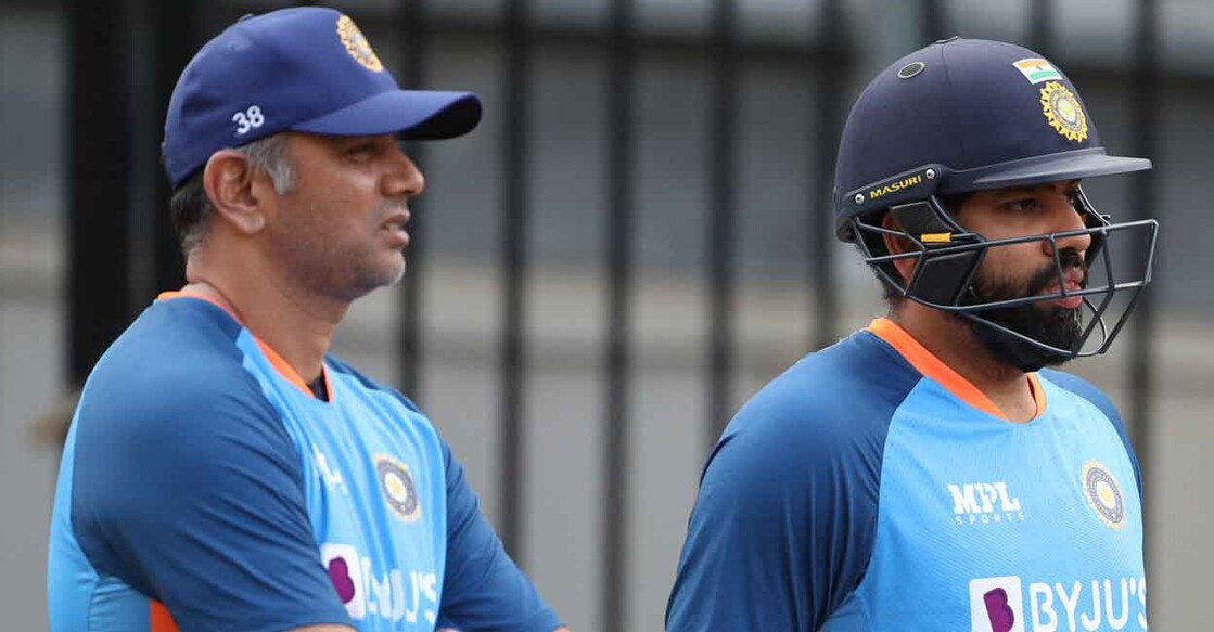 Indian head coach Rahul Dravid and captain Rohit Sharma failed to achieve their dream of winning the T20 World Cup. File photo: AFP/Surjeet Yadav