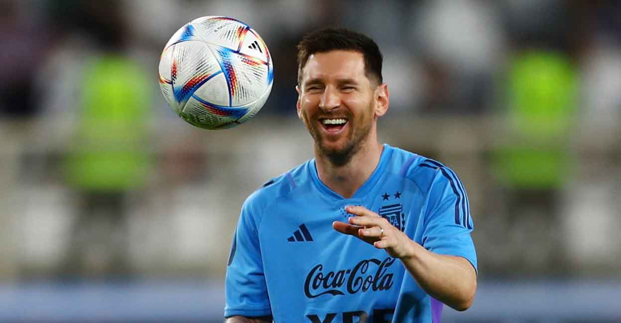 Argentina's Lionel Messi during a training session. File photo: Reuters/Amr Alfiky