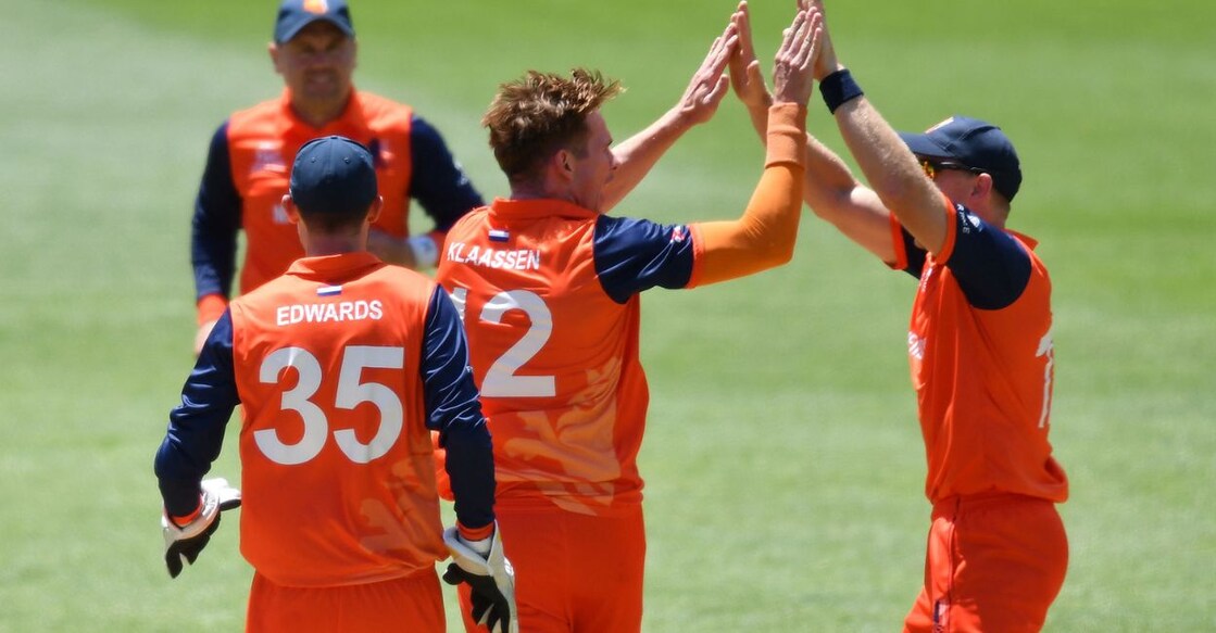 Netherlands stunned South Africa by 13 runs in the T20 World Cup. Photo: @ICC/Twitter