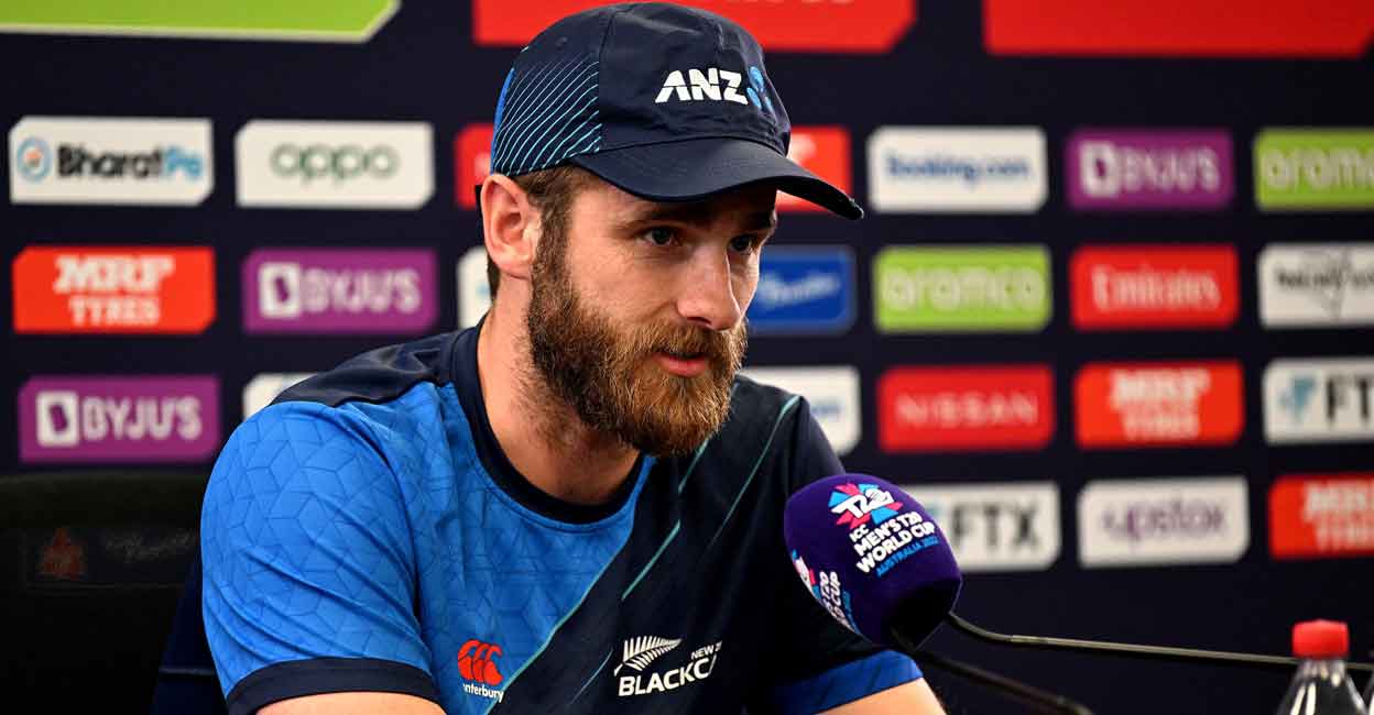 Kane Williamson is attempting to lead the Black Caps to a third successive white-ball World Cup final. Photo: AFP/Saeed Khan
