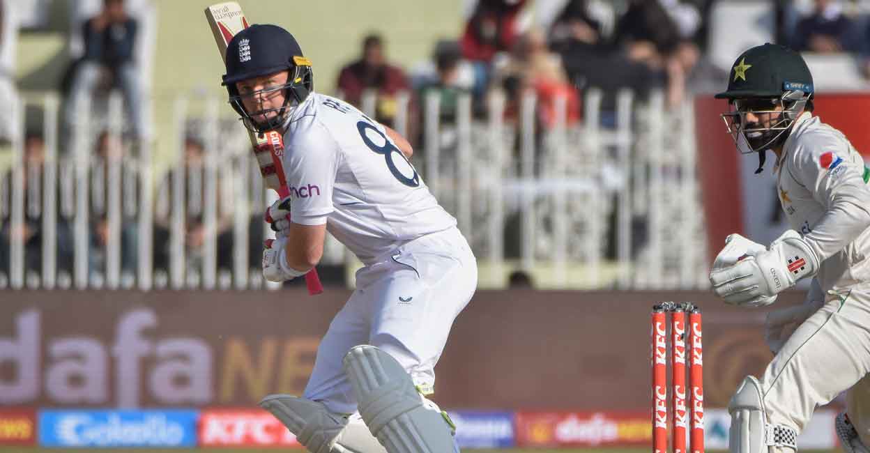 Ollie Pope Ollie Pope in action. Photo: Reuters/Tanveer Shahzad