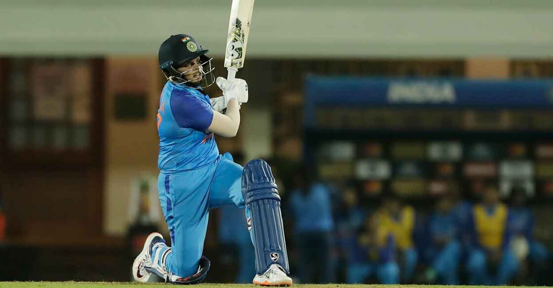 Shafali Verma fought hard for India. File photo: Twitter@BCCIWomen