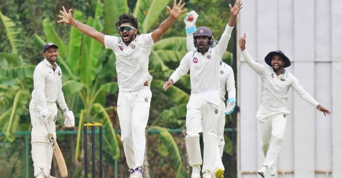Jalaj Saxena was the pick of the Kerala bowlers. Photo: Special Arrangement
