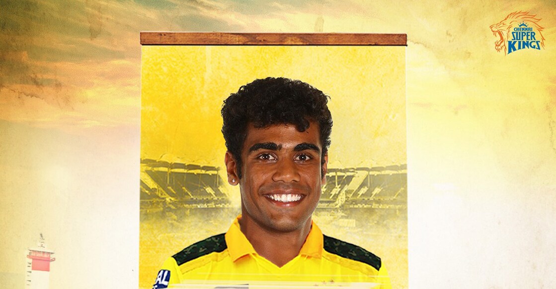 Hangargekar was bought by Chennai Super Kings for Rs 1.5 crore at the IPL auction. File photo: Twitter/CSK