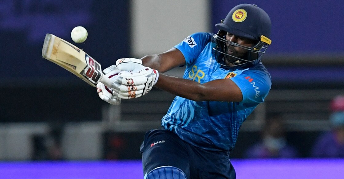 Bhanuka Rajapaksa plays a shot. File photo: AFP/Aamir Qureshi