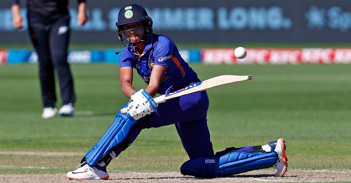 Harmanpreet Kaur ended her poor run of scores. Photo: Twitter/ICC