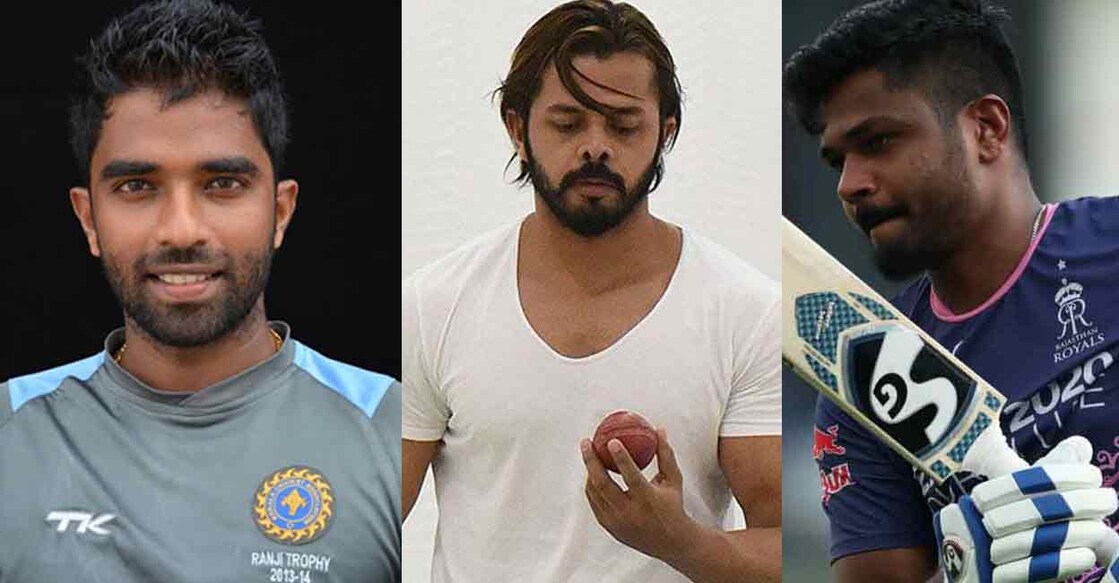 L-R: Sachin Baby, S Sreesanth and Sanju Samson