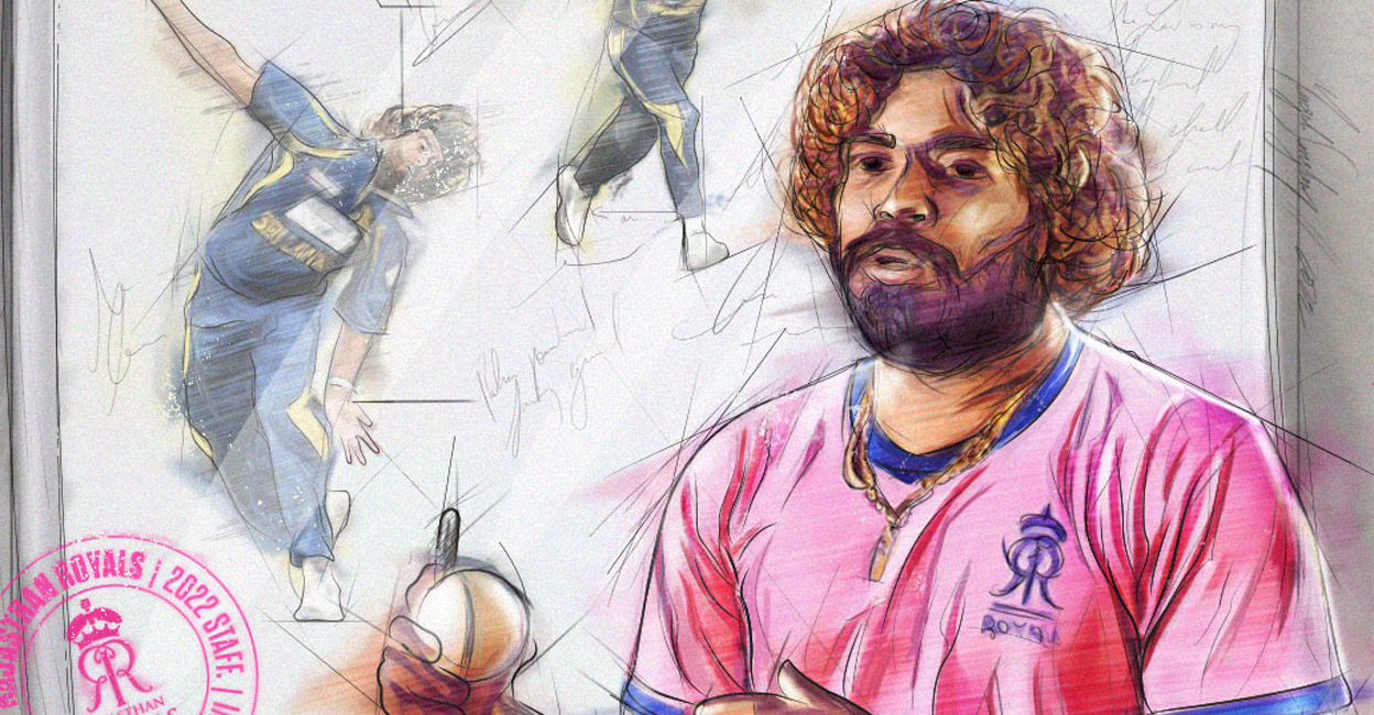 Lasith Malinga. Photo: Twitter/Rajasthan Royals