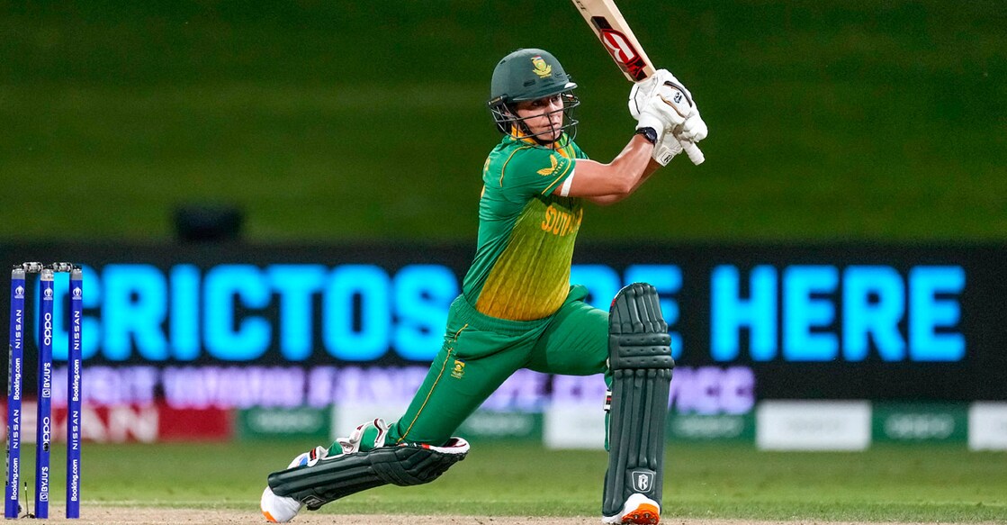 Marizanne Kapp's all-round show floored England. Photo: AFP/John Cowpland