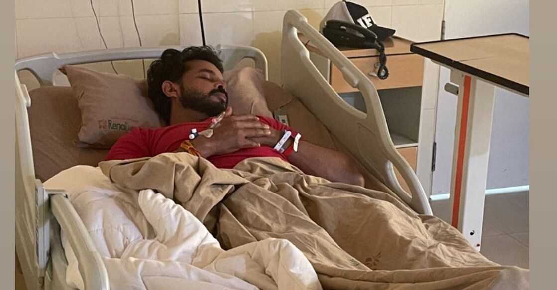 Sreesanth tweeted a photo of him being on a hospital bed on Tuesday. Photo: Twitter
