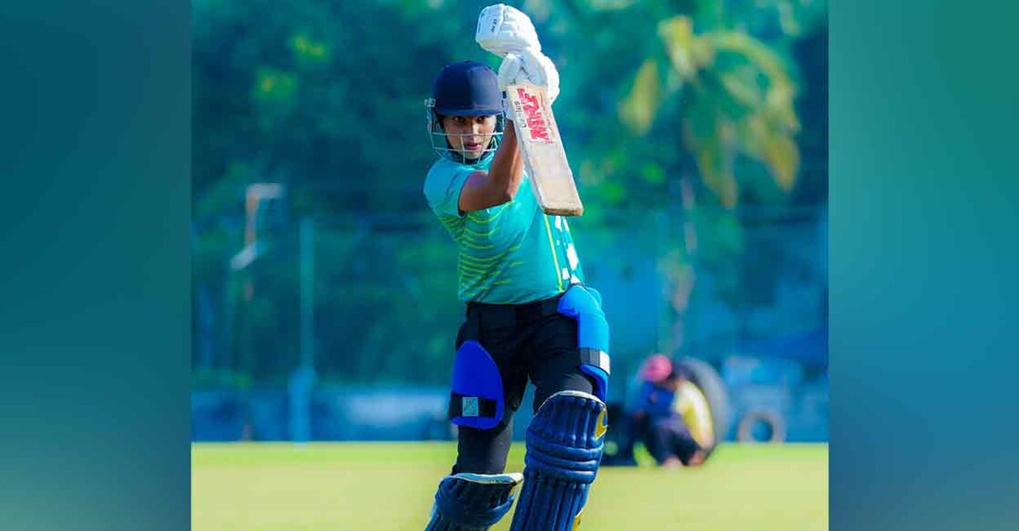 Akshaya A scored scored three boundaries in her 59-ball innings.