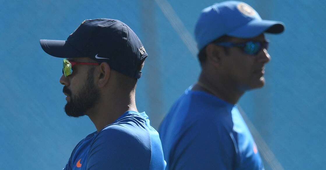 Virat Kohli and Anil Kumble did not see eye to eye. File photo: AFP/Indranil Mukherjee