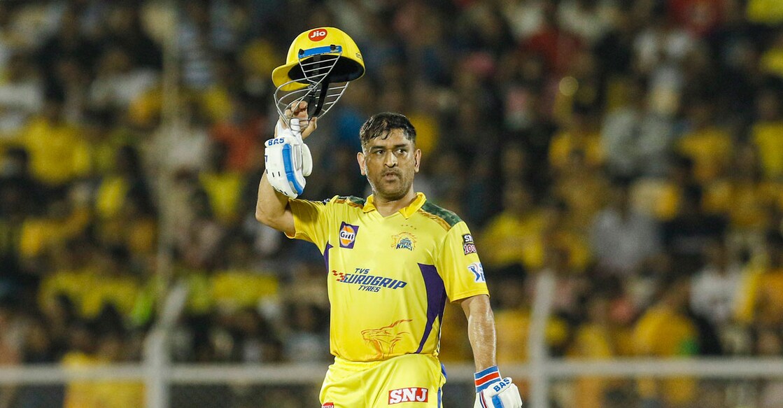 MS Dhoni of the Chennai Super Kings during T20 cricket match 68 of the Indian Premier League 2022 (IPL season 15), between Rajasthan Royals and Chennai Super Kings, at the Brabourne Stadium (CCI) in Mumbai, Friday, May 20, 2022. Photo: PTI/Sportzpics for IPL