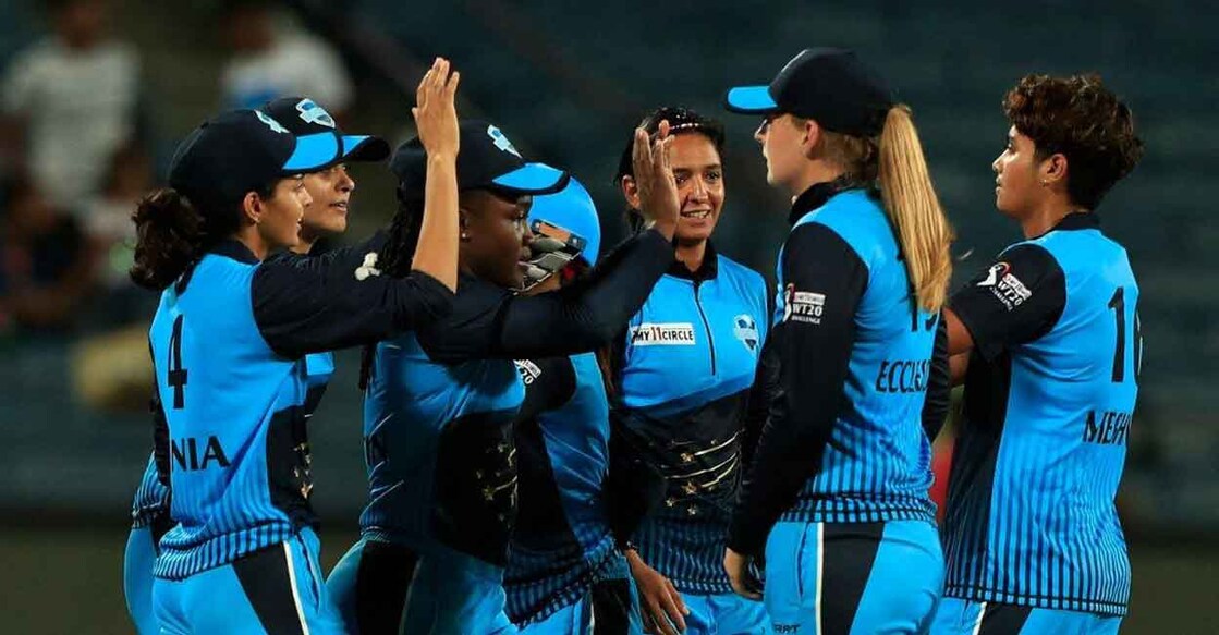 Supernovas team celebrate their win. Photo: Indian Premier League/Twitter