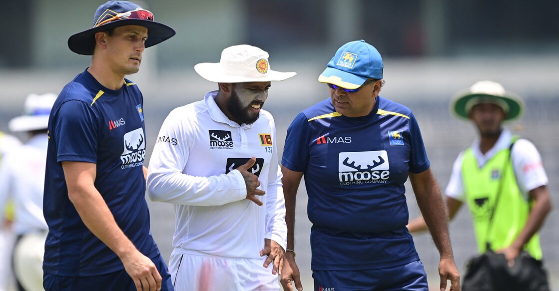Kusal Mendis Kusal Mendis walks back to the pavilion. Photo: AFP/Munir uz Zaman