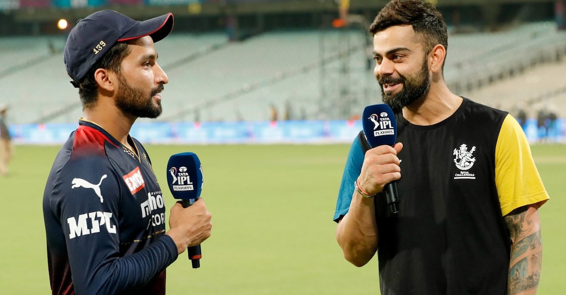 Virat Kohli, right, is all praise for Rajat Patidar. File photo:: IANS