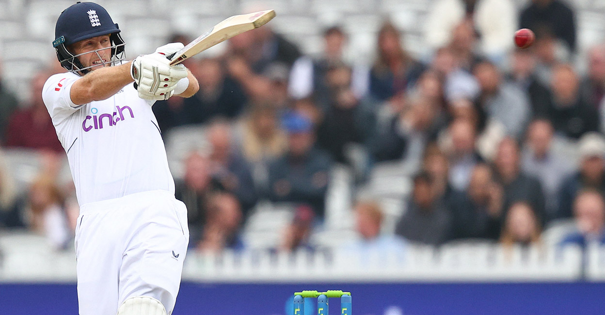 Joe Root en route to his match-winning hundred against New Zealand in the Lord's Test. File photo: AFP/Adrian Dennis