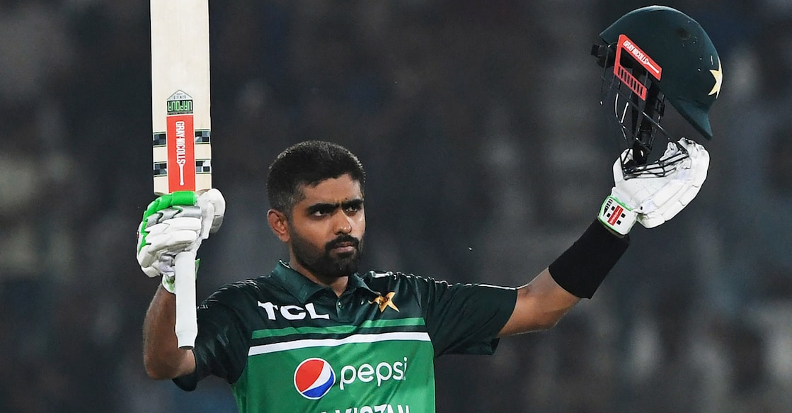 Babar Azam Pakistan captain Babar Azam celebrates his hundred against the West Indies in Multan on Wednesday. Photo: AFP/Aamir Qureshi