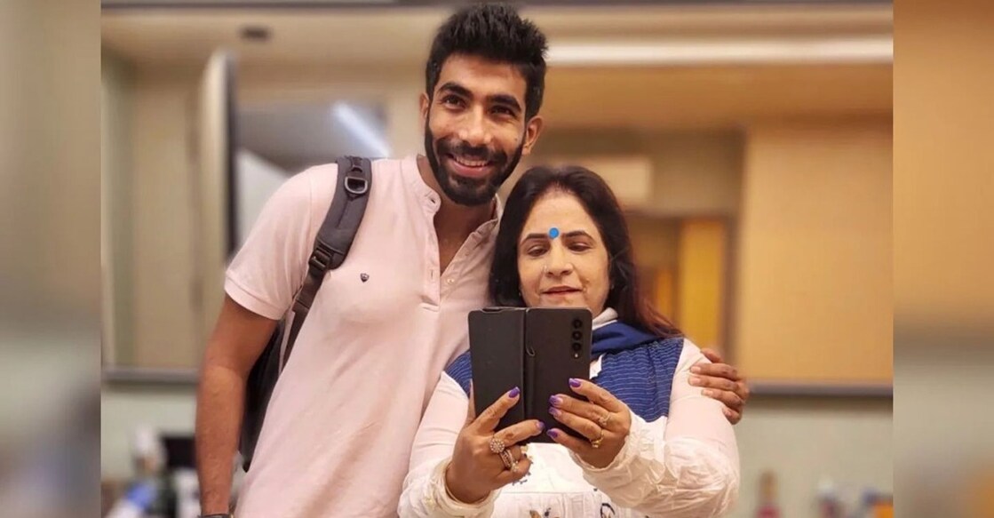 Bumrah with his mother Daljit. File photo: IANS