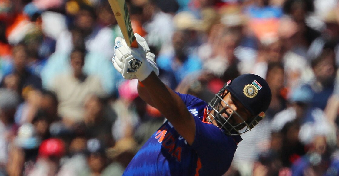 Rishabh Pant loves to play his shots. File photo: AFP/Geoff Caddick 