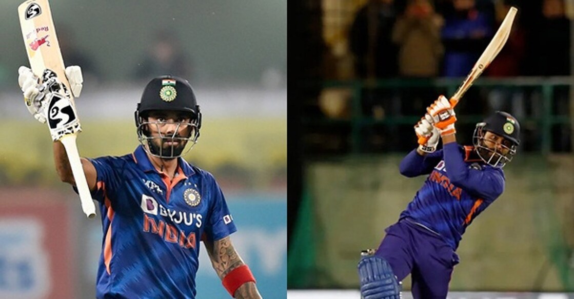 K L Rahul and Ravindra Jadeja. File photos: IANS