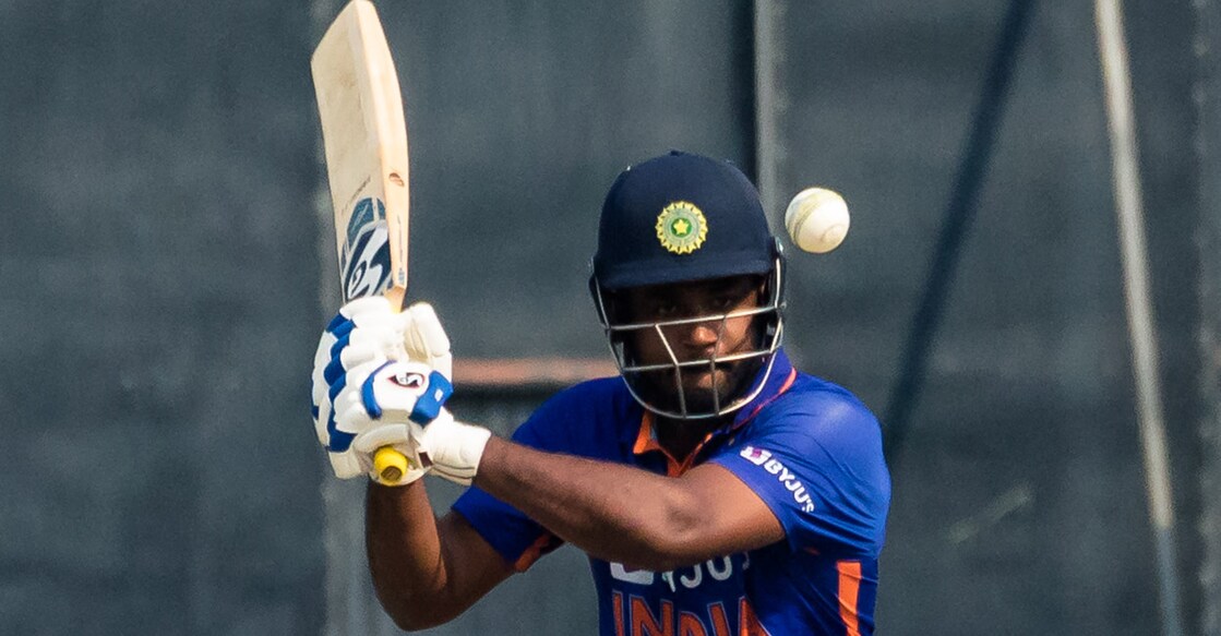 Sanju Samson looked in good touch in the second ODI. Photo: AFP/Jekesai Njikizana