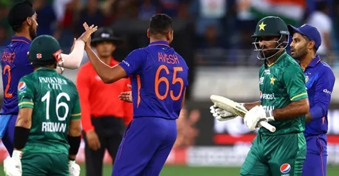 Indian players celebrate Fakhar Zaman's dismissal. Photo: IANS