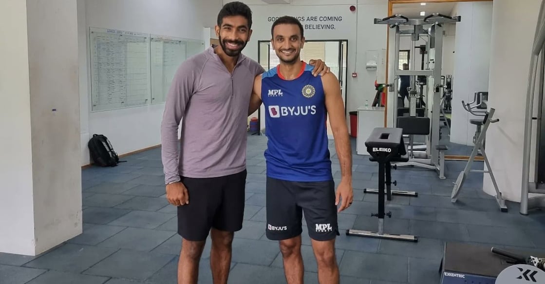 Jasprit Bumrah & Harshal Patel Jasprit Bumrah and Harshal Patel at the National Cricket Academy in Bengaluru. File photo: IANS