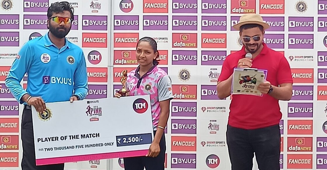 Minnu Mani won the player-of-the-match award. Photo: By Special Arrangement